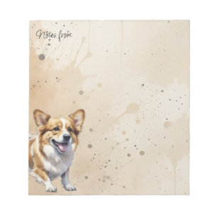 Benutzerdefinierter Corgi Chihuahua Hund Haustier Notizblock