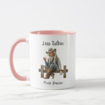 Benutzerdefinierter Cowgirl-Becher – Weniger Reden