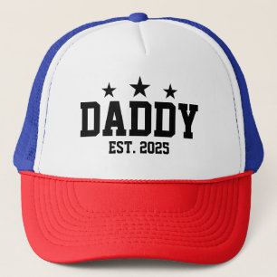 Benutzerdefinierter Daddy est. 2025 personalisiere Truckerkappe