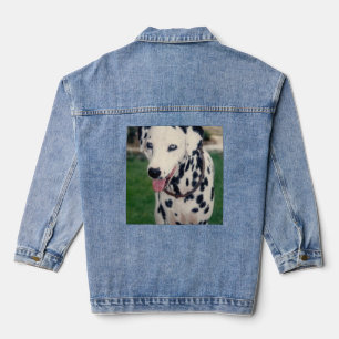 Benutzerdefinierter Dalmatiner Hund laden Sie das Jeansjacke