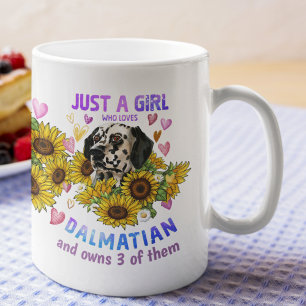 Benutzerdefinierter Dalmatiner-Liebhaber-Sonnenblu Kaffeetasse