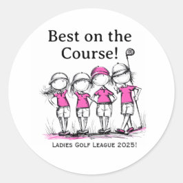Benutzerdefinierter Damen-Golf-Liga-Auszeichnungsa Runder Aufkleber