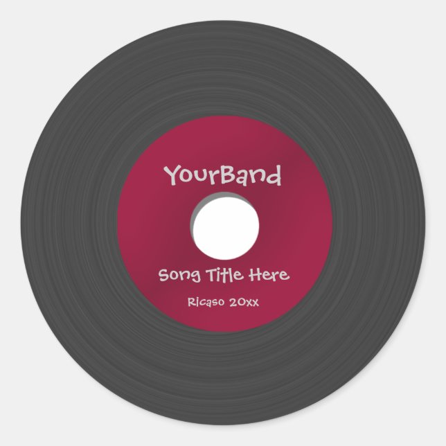 Benutzerdefinierter Datensatz Runder Aufkleber (Vorderseite)