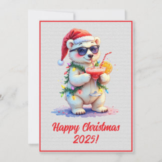 Benutzerdefinierter digitaler Weihnachts-Eisbär-Ju Karte