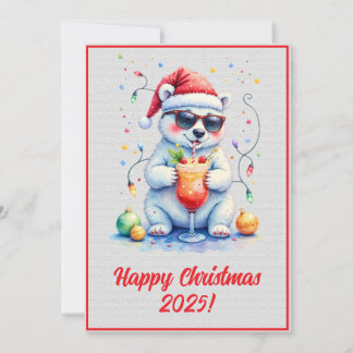 Benutzerdefinierter digitaler Weihnachts-Polarbär- Karte