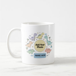 Benutzerdefinierter Dino-Motfotobecher für Kinder Kaffeetasse
