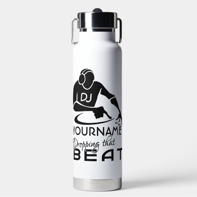 Benutzerdefinierter DJ-Name Trinkflasche (Vorderseite)