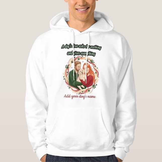 Benutzerdefinierter Dog Dad Hoodie (Vorderseite)