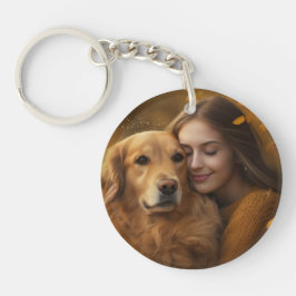 Benutzerdefinierter Dog-Mama-Modus Zwei Foto beids Schlüsselanhänger