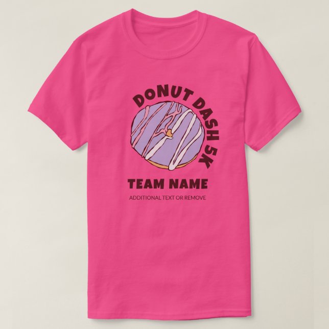 Benutzerdefinierter Donut Dash 5k Team T - Shirt (Design vorne)