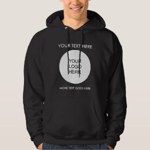 Benutzerdefinierter doppelseitiger Druck Logo Text Hoodie
