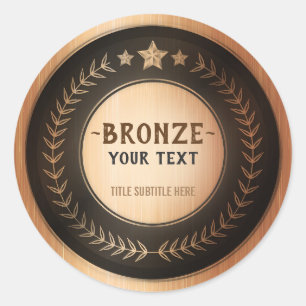 BENUTZERDEFINIERTER DRUCK DIY-MEDAILLE Bronze Cham Runder Aufkleber
