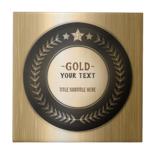 BENUTZERDEFINIERTER DRUCK DIY-MEDAILLE Gold #1 Cha Fliese