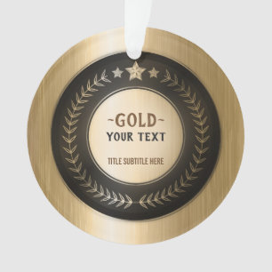 BENUTZERDEFINIERTER DRUCK DIY-MEDAILLE Gold #1 Cha Ornament