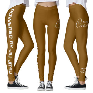 Benutzerdefinierter Druck Jiu Jitsu Crew Braun Spa Leggings