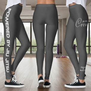 Benutzerdefinierter Druck Jiu Jitsu Crew Graue Spa Leggings