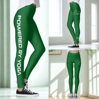 Benutzerdefinierter Druck Yoga Crew Forrest Green Leggings