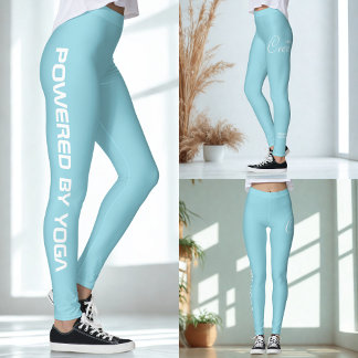 Benutzerdefinierter Druck Yoga-Crew Robin-Ei-Blau Leggings