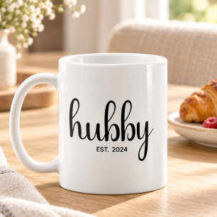 Benutzerdefinierter Ehemann EST Jahr Paar Hochzeit Kaffeetasse