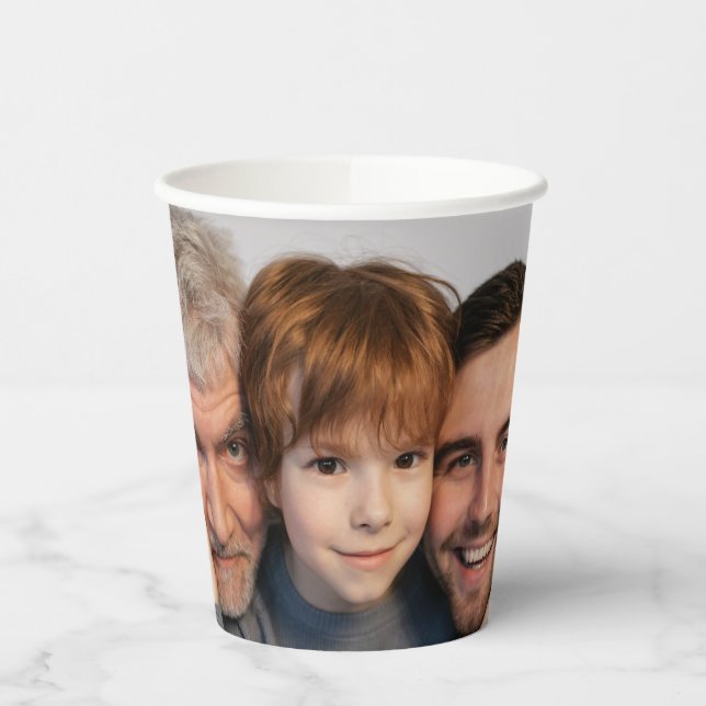 Benutzerdefinierter Ein-Foto-Papierbecher Pappbecher (Links)
