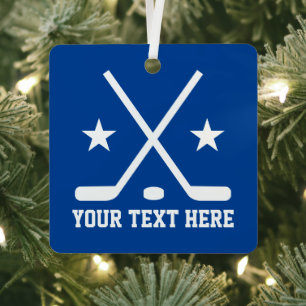 Benutzerdefinierter Eishockey-Sport quadratischer Ornament Aus Metall