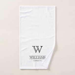 Benutzerdefinierter Eleganter Classic Monogram-Fam Handtuch