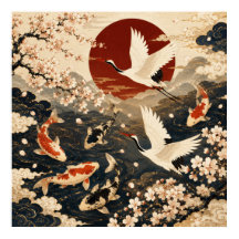 Benutzerdefinierter eleganter japanischer Koi- und