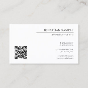 Benutzerdefinierter eleganter, moderner QR-Code Visitenkarte