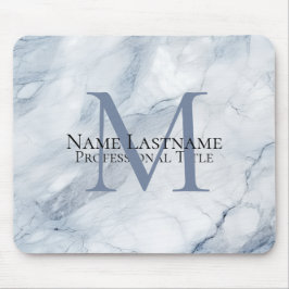 Benutzerdefinierter eleganter Monogram-hellblauer  Mousepad