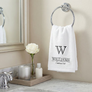 Benutzerdefinierter eleganter Name der Monogram-Fa Handtuch