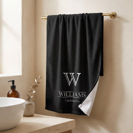Benutzerdefinierter eleganter Name der Monogram-Fa Handtuch