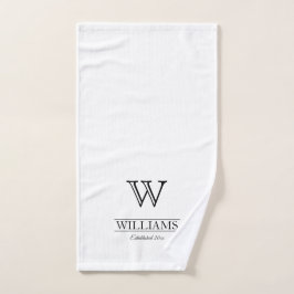 Benutzerdefinierter eleganter Name der Monogram-Fa Handtuch