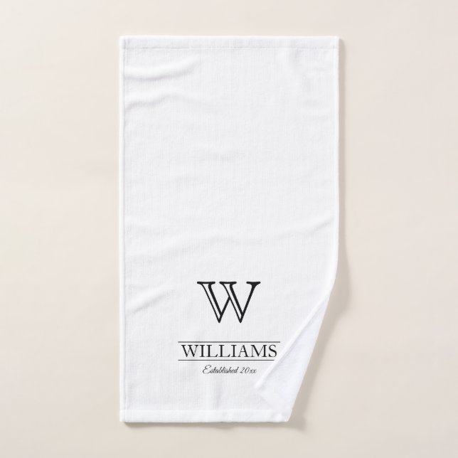 Benutzerdefinierter eleganter Name der Monogram-Fa Handtuch (Handtuch)