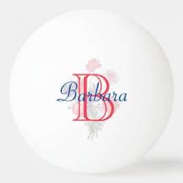 Benutzerdefinierter eleganter Name und Monogramm   Tischtennisball