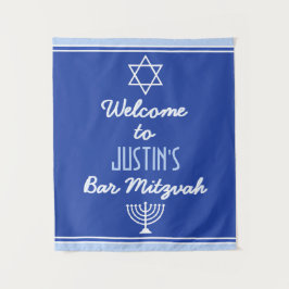 Benutzerdefinierter Empfang für Bar Mitzvah Wandteppich