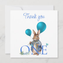 Benutzerdefinierter Erster Geburtstag Hase Danke