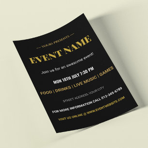 Benutzerdefinierter Eventname Party- & Konzertdesi Flyer