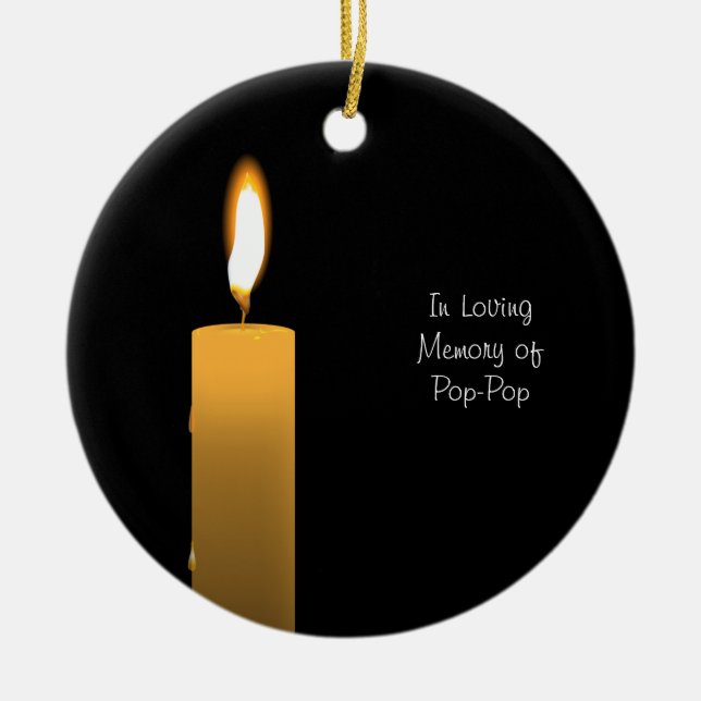 Benutzerdefinierter ewiger Flammenspeicher Keramik Ornament (Vorne)