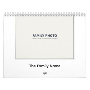 Benutzerdefinierter Familienfoto-Kalender 2027 Kalender