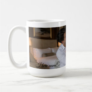 Benutzerdefinierter Familienfoto-Namensbecher - Er Kaffeetasse