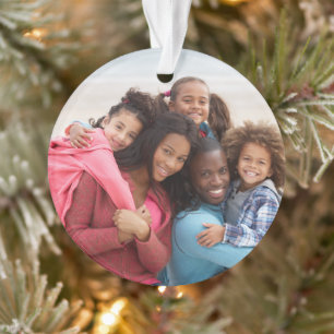 Benutzerdefinierter Familienfoto-Weihnachtsschmuck Ornament