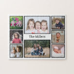 Benutzerdefinierter Familienname 8 FotoCollage<br><div class="desc">Ein Foto,  das das Puzzle zusammenklebt und mit 8 Ihrer Lieblingsfotos personalisiert.</div>