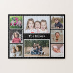 Benutzerdefinierter Familienname 8 FotoCollage<br><div class="desc">Ein Foto,  das das Puzzle zusammenklebt und mit 8 Ihrer Lieblingsfotos personalisiert.</div>