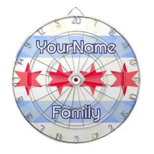 Benutzerdefinierter Familienname Chicago Illinois Dartscheibe