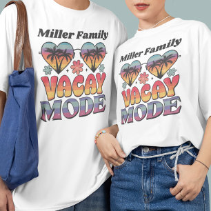 Benutzerdefinierter Familienname Groovy Vacay Mode T-Shirt
