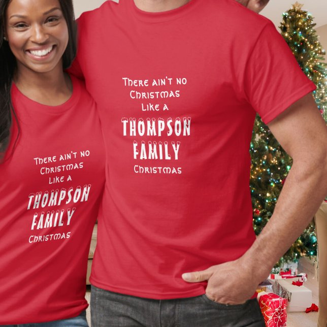 Benutzerdefinierter Familienname, keine Weihnachts T-Shirt (Von Creator hochgeladen)