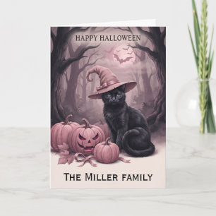 Benutzerdefinierter Familienname Schwarze Katze & Karte