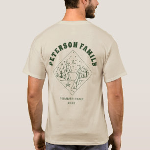 Benutzerdefinierter Familienname Sommer Camping T-Shirt