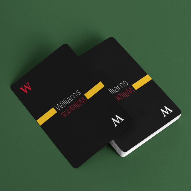 Benutzerdefinierter Familienname - stilvoll und pe Spielkarten (play the game)