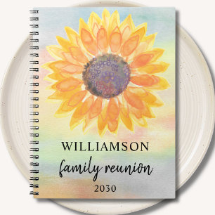 Benutzerdefinierter Familienname Sunflower Family Notizblock